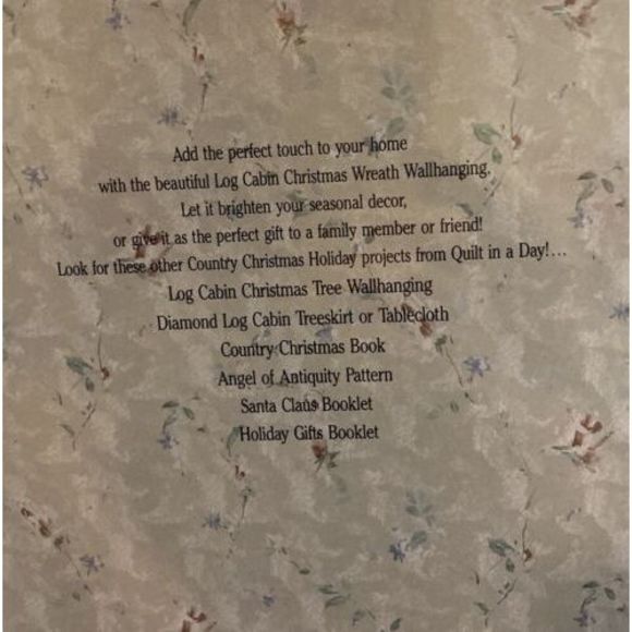 FROM THE QUILT IN A DAY SERIES LOG CABIN CHRISTMAS WREATH WALLHANGING #2015 1990 - Picture 7 of 7